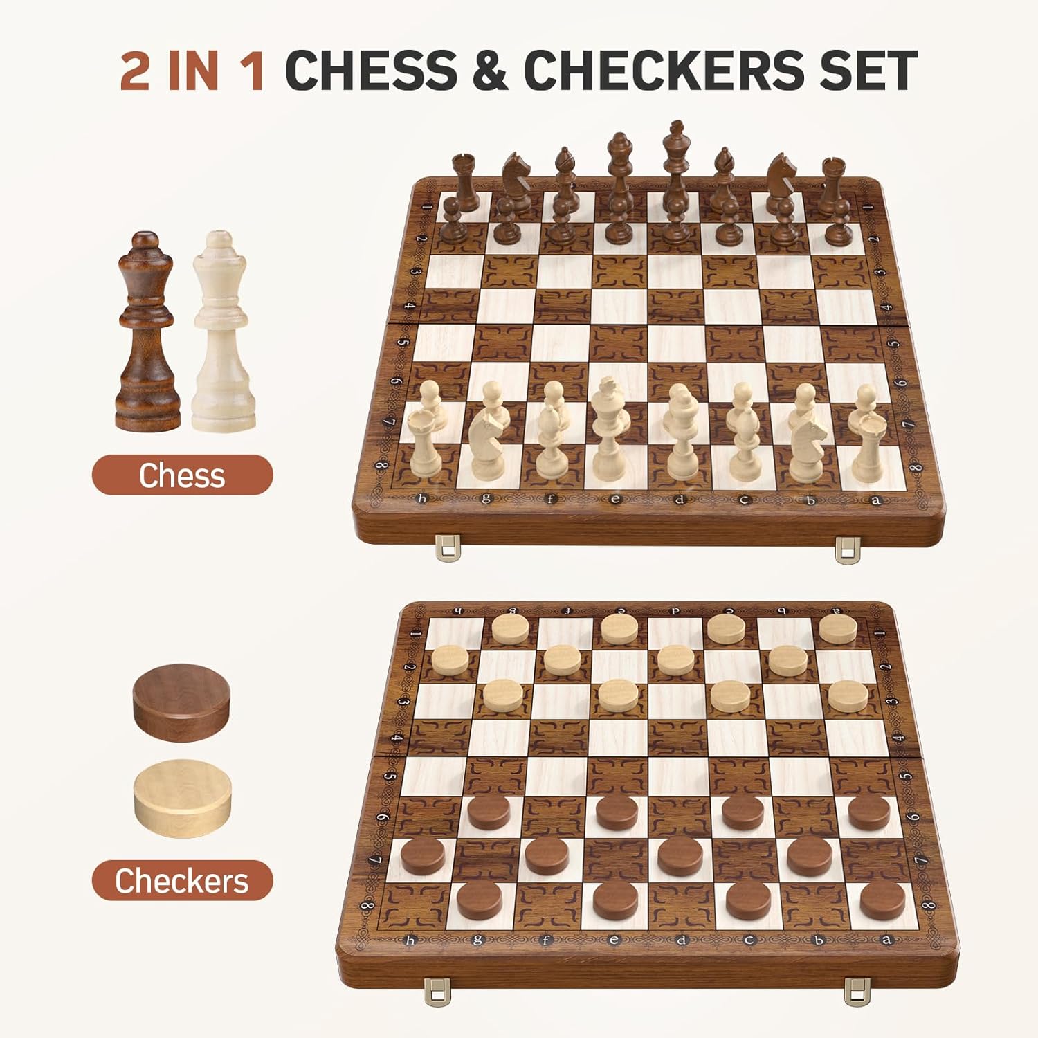 Chess chess game chess pieces wood chess board made of wood travel chess 39x39