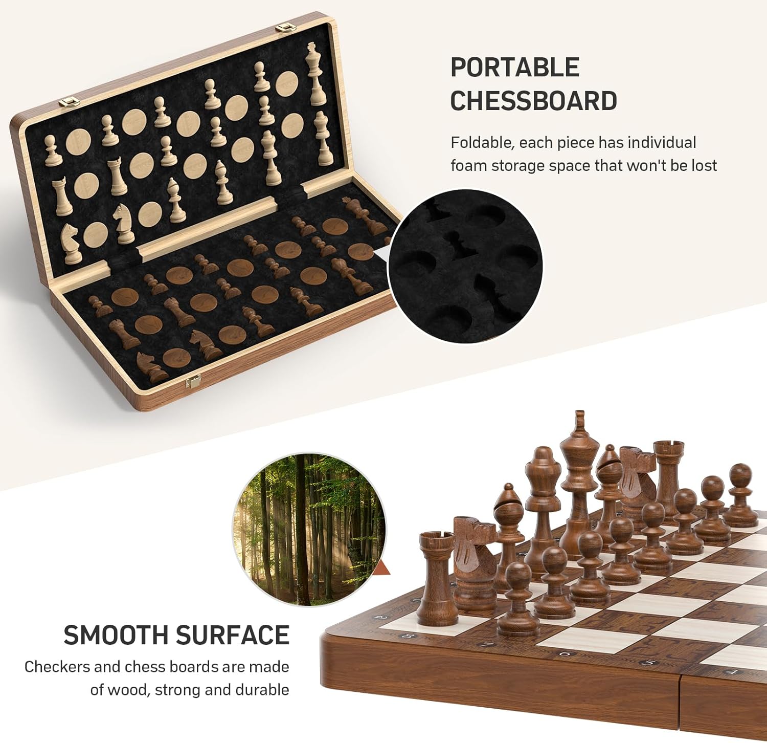 Chess chess game chess pieces wood chess board made of wood travel chess 39x39