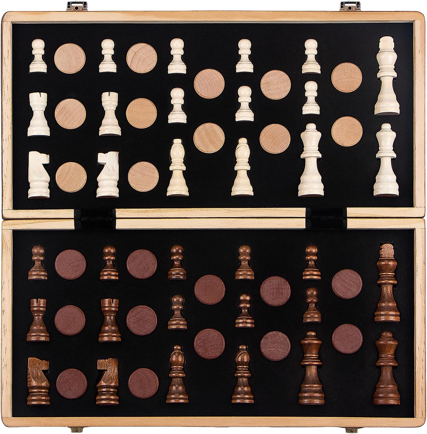Chess chess game chess pieces wood chess board made of wood travel chess 39x39