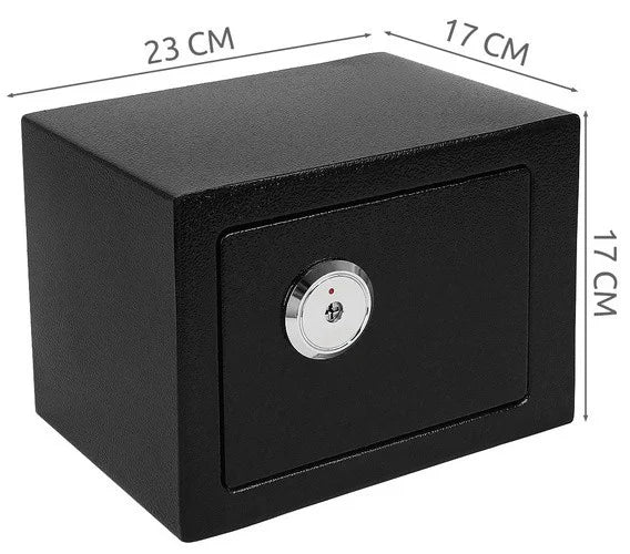 Möbeltresor Safe mit Schlüssel Wandtresor Sicherheitssafe Stahl Schwarz A5