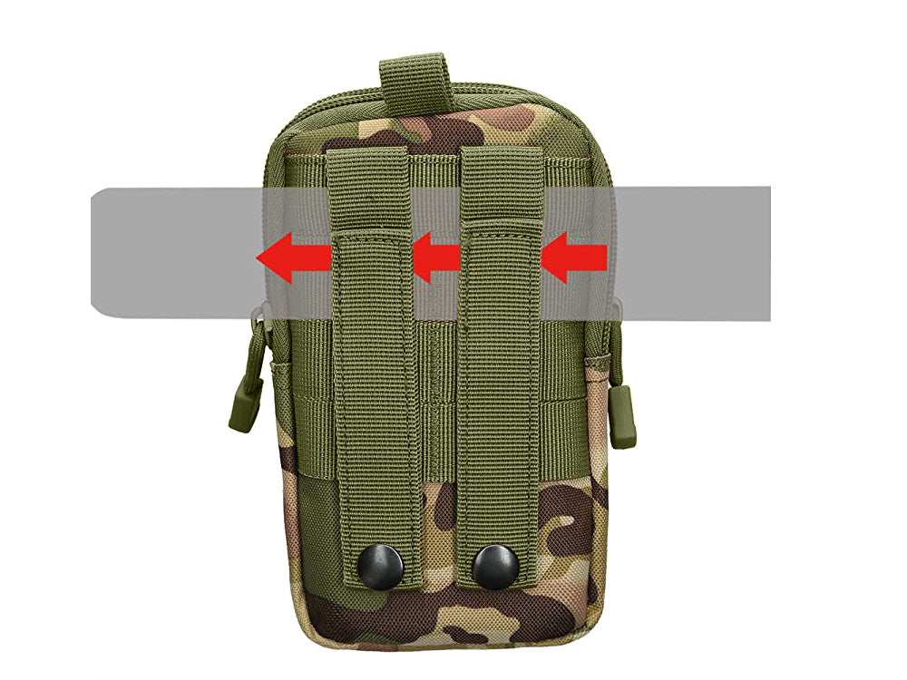 Taktische Molle Gürteltasche Outdoor – Hüfttasche für Smartphone iPhone Camo
