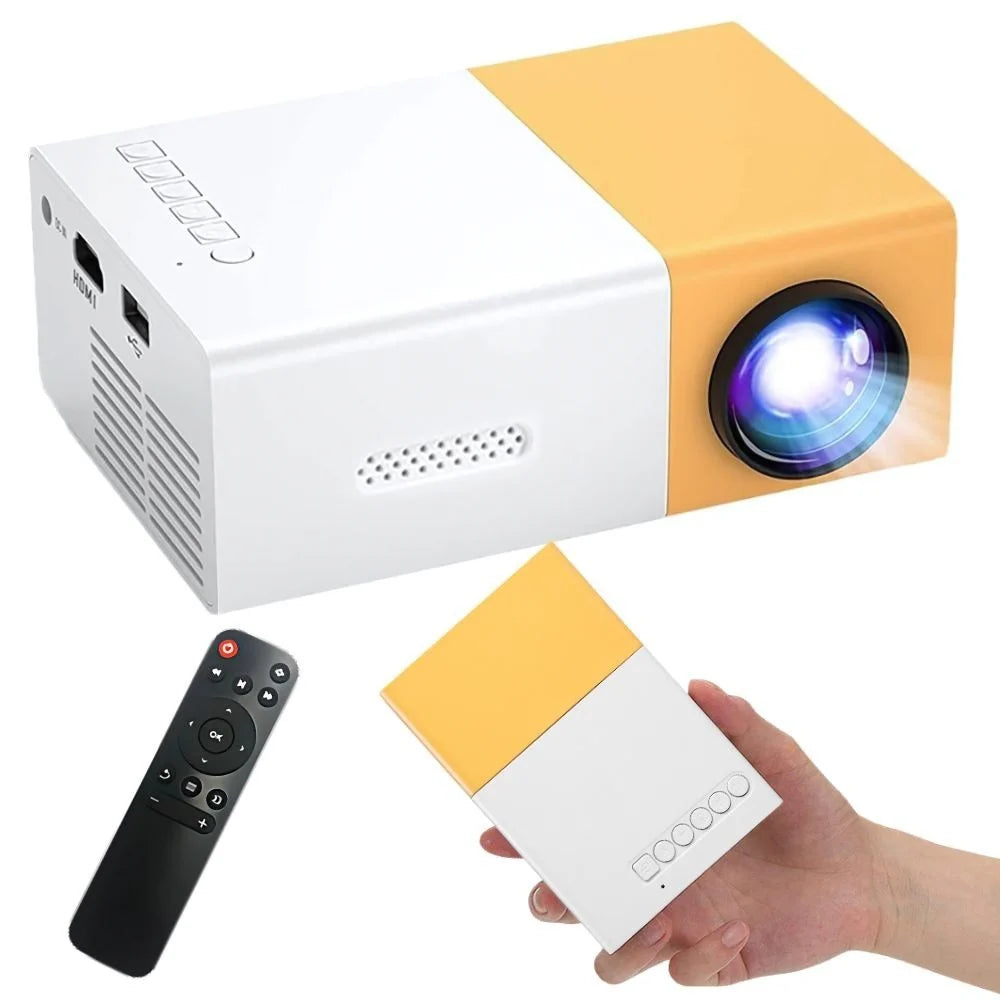 Mini Beamer Full HD HDMI USB LED Projektor Heimkino Tragbar Fernbedienung