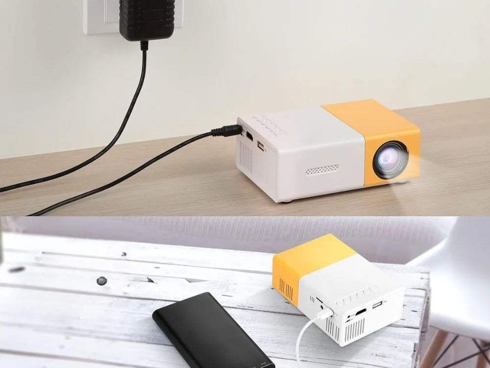 Mini Beamer Full HD HDMI USB LED Projektor Heimkino Tragbar Fernbedienung
