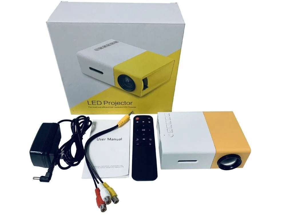 Mini Beamer Full HD HDMI USB LED Projektor Heimkino Tragbar Fernbedienung