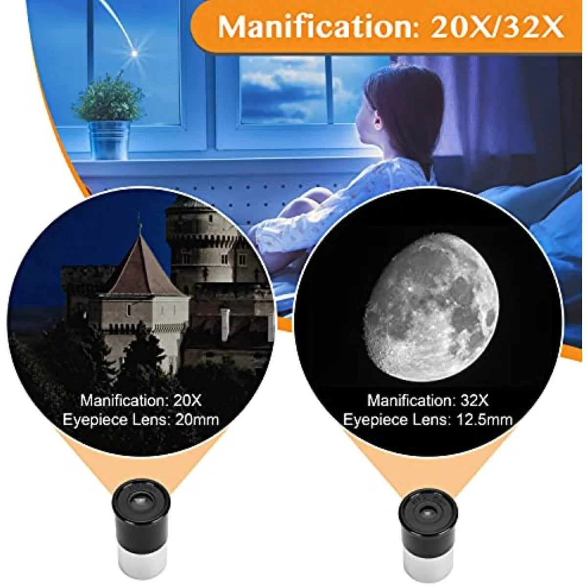 NEW Telescope Astronomical High Tripod Mobile Holder for Children Beginners 