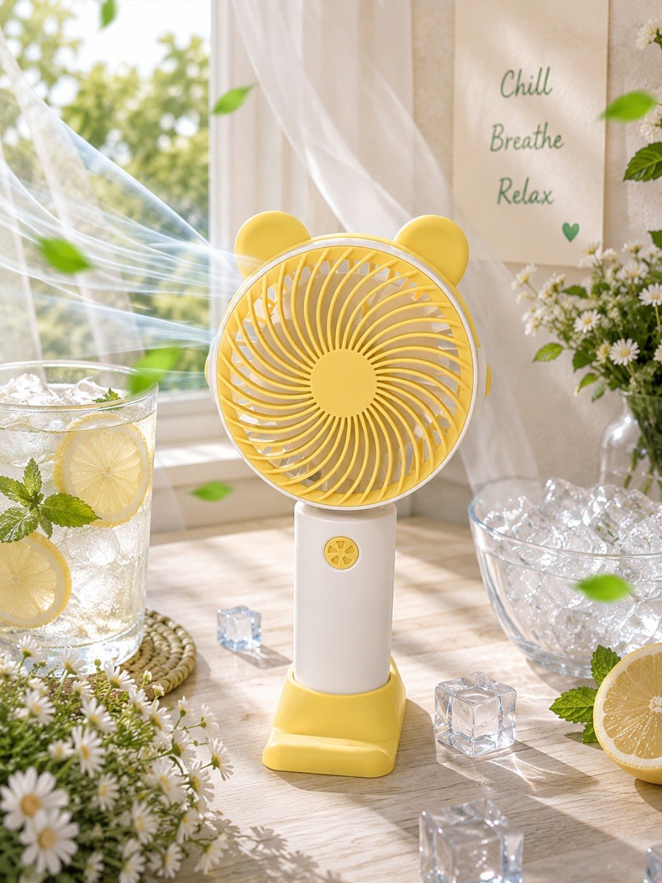 Mini USB Ventilator mit Handyhalter 3 Stufen Lüfter Tisch tragbar leise  🌬️🔋🌀
