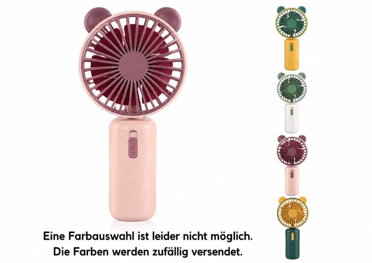 Mini USB Ventilator mit LED Beleuchtung – Wiederaufladbarer Kinderlüfter USB-C
