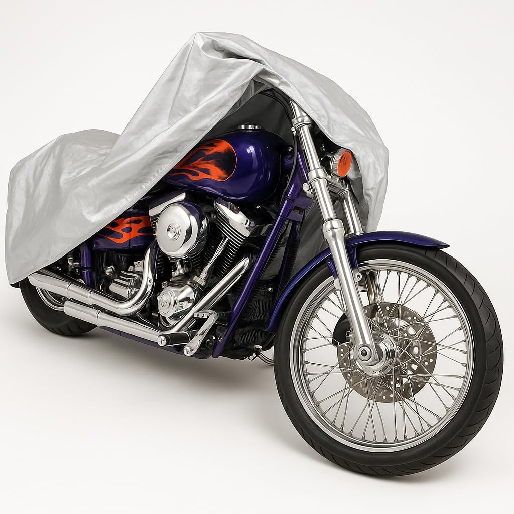 Wasserdichte Motorrad Abdeckung 205x125 cm – Outdoor Schutzhülle, Ganzgarage für Roller & Motorrad