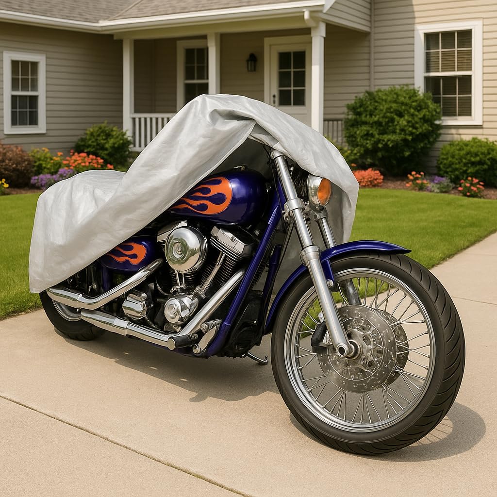 Wasserdichte Motorrad Abdeckung 205x125 cm – Outdoor Schutzhülle, Ganzgarage für Roller & Motorrad