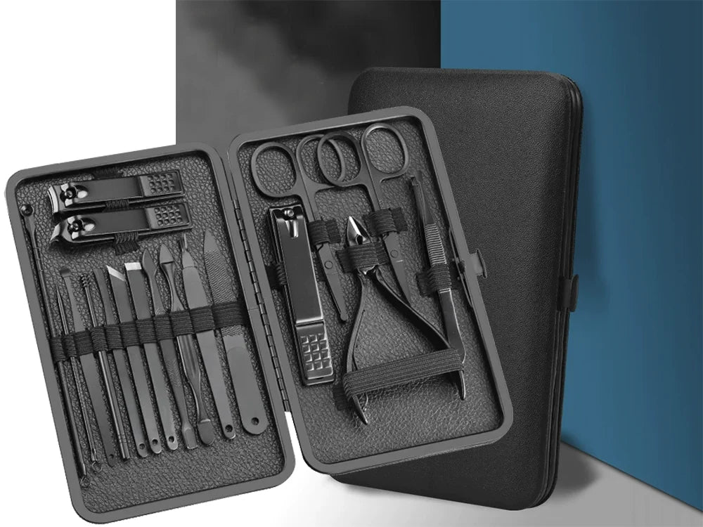 Nail set manicure set women men pedicure nail scissors set 26 pieces-NEW