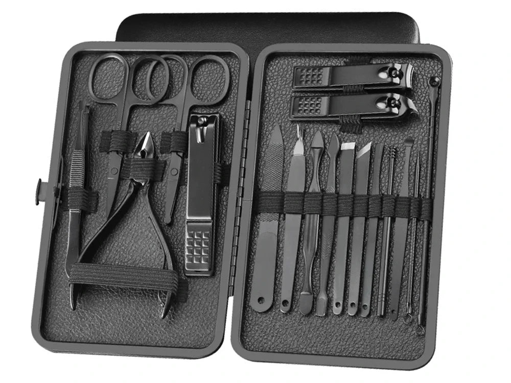Nail set manicure set women men pedicure nail scissors set 26 pieces-NEW