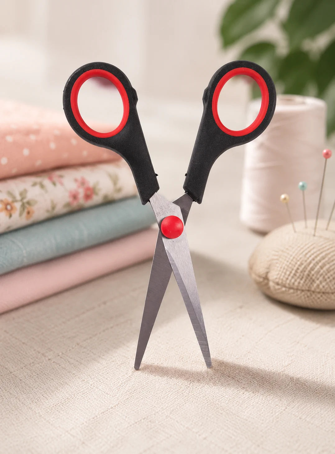 Nähschere 13cm Stoffschere Softgrip Präzisionsschere Edelstahl Bastelschere