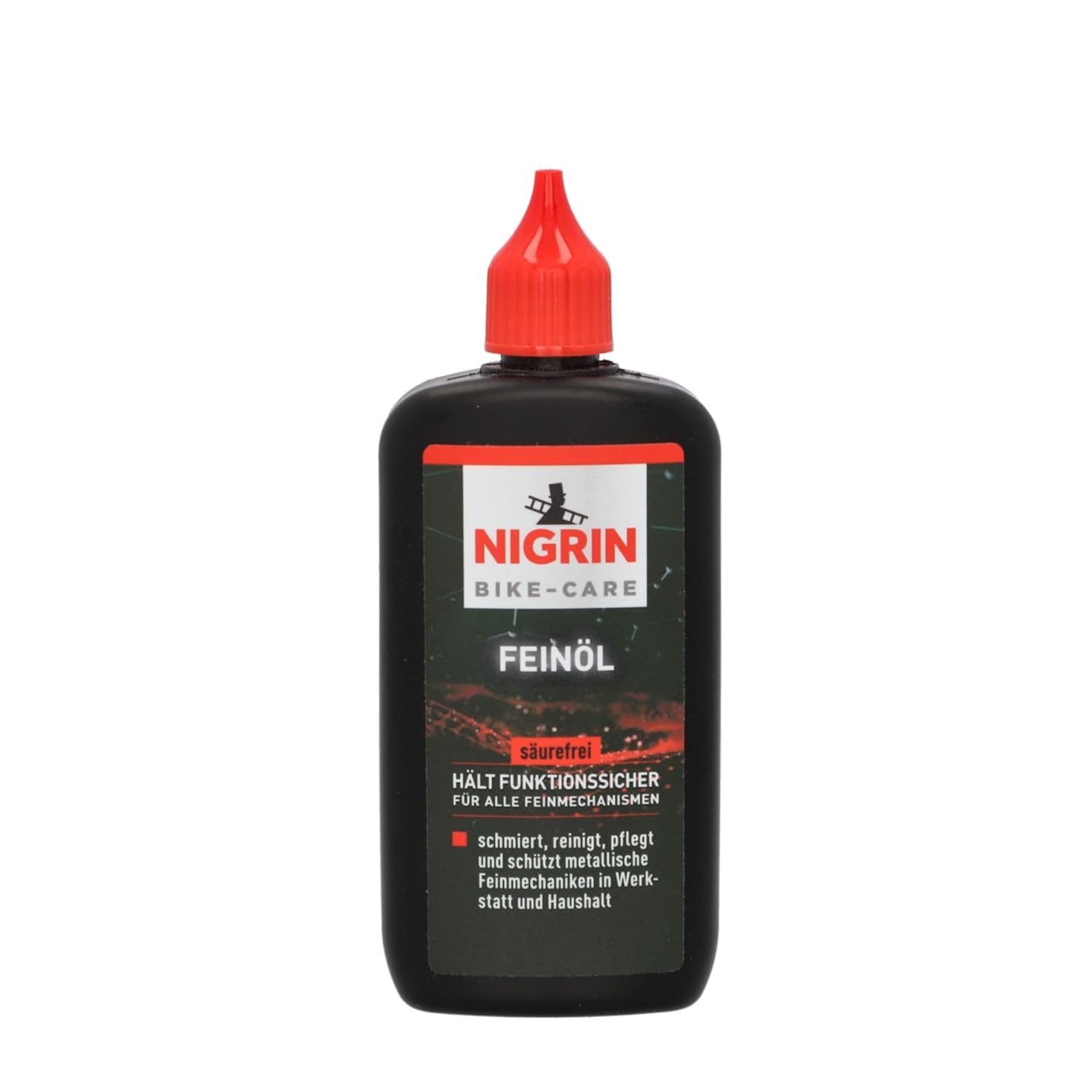 Nigrin Bike-Care Feinöl 100 ml – Harz- und säurefreies Feinmechaniköl für Fahrrad, Haushalt & Werkstatt