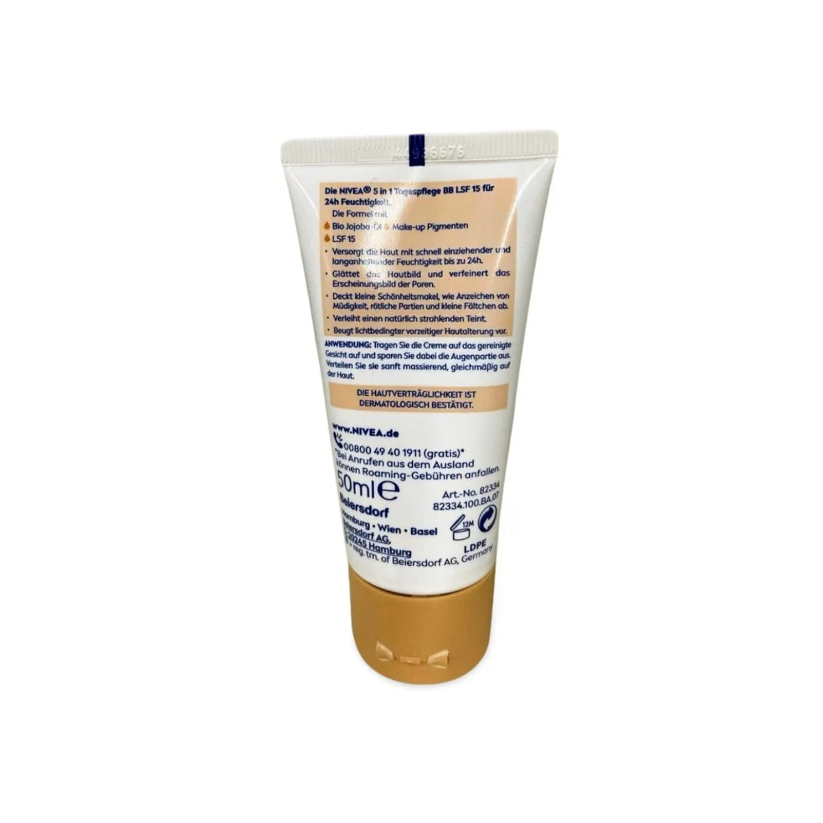 NIVEA 5 IN 1 Tagespflege BB 24h Feuchtigkeit LSF 15, getönte Tagescreme