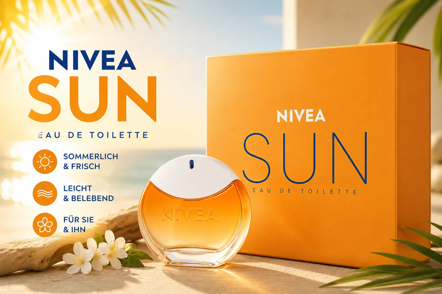 NIVEA SUN Eau de Toilette 30 ml – Unisex Parfum mit dem Original NIVEA SUN Sonnencreme Duft