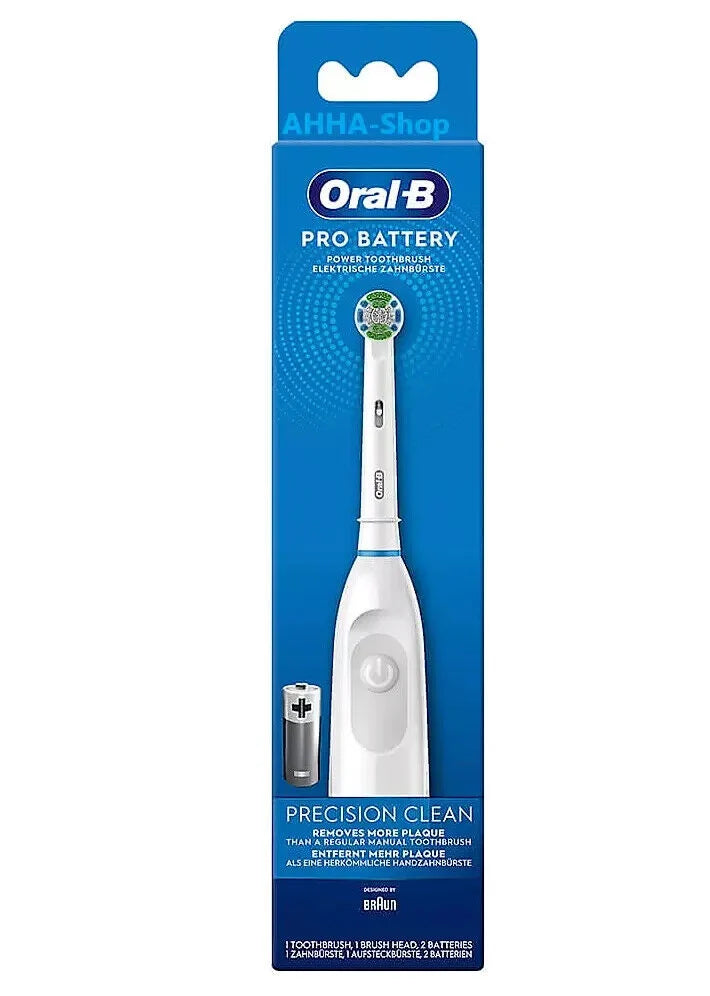 Oral-B elektrische Zahnbürste batteriebetrieben Precision Clean für Reise & Alltag