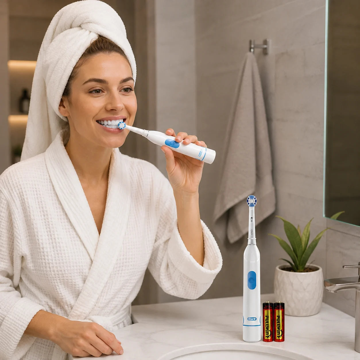 Oral-B Revolution Elektrische Zahnbürste Precision Clean Batteriebetrieben