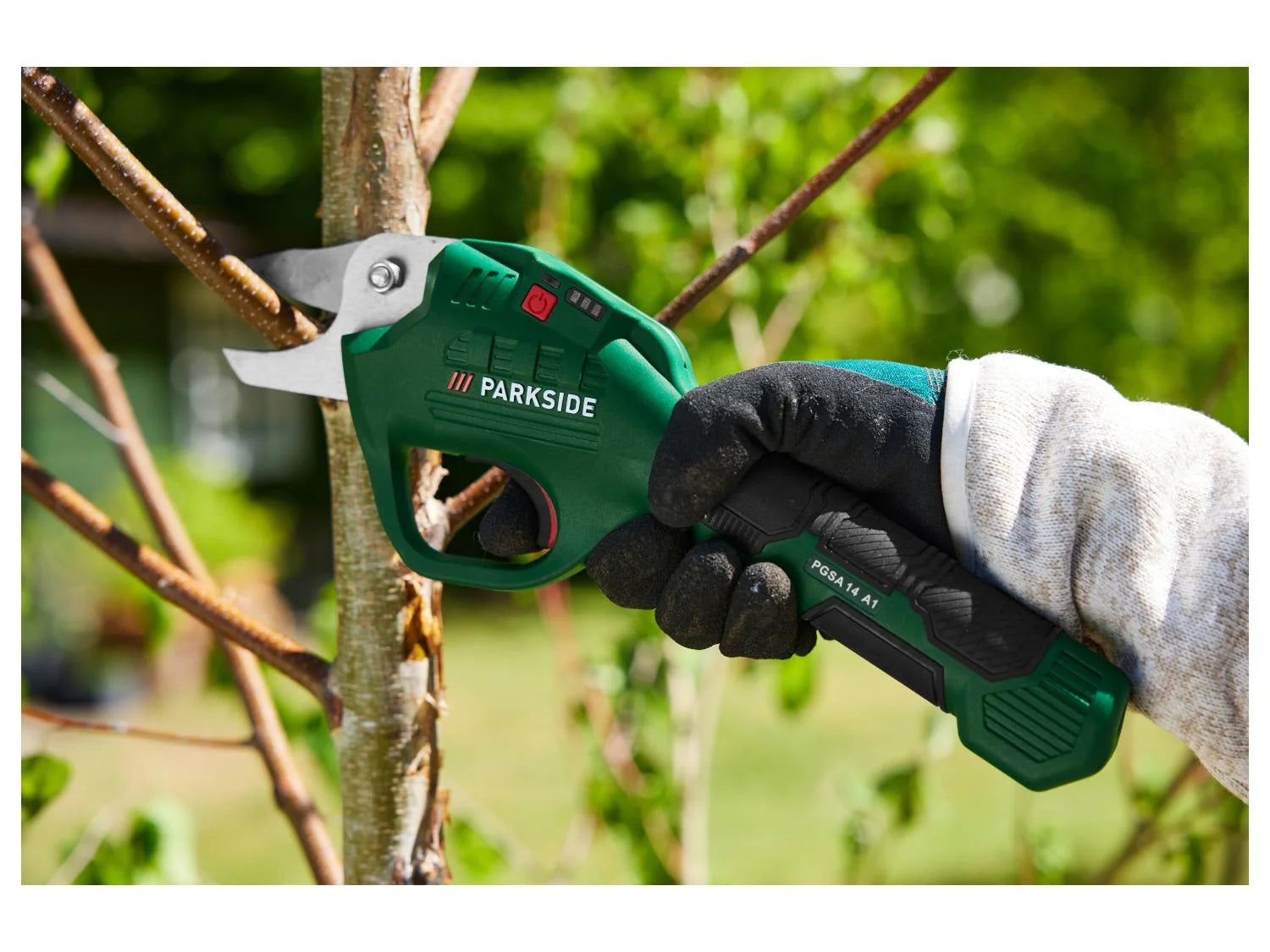 PARKSIDE® 4V Akku Gartenschere PGAS 14 A1 – Ergonomische Gartenschere mit integriertem Li-Ion Akku