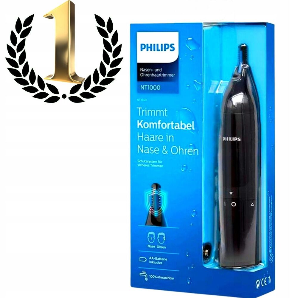 Philips NT1650/16 Ear and Nose Hair Trimmer, Cordless, AA, Double-Sided...
