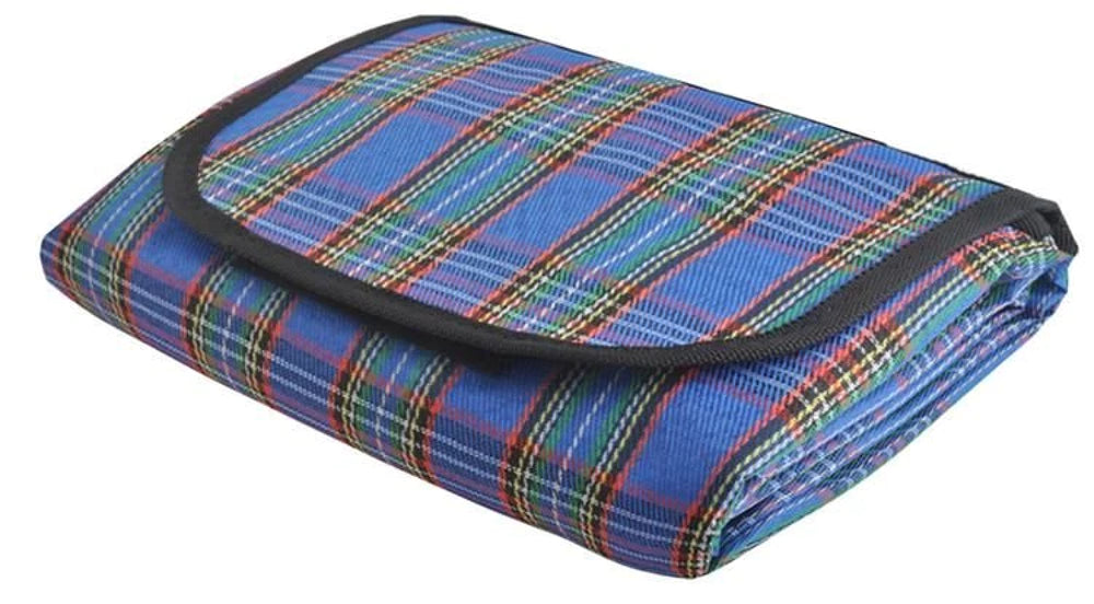 Wasserdichte Picknickdecke 145x180 cm – Faltbare Stranddecke Blau