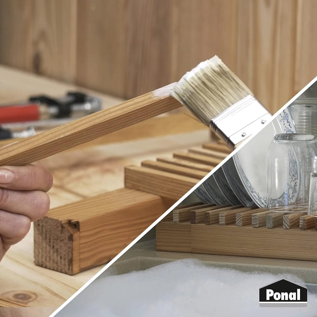 Ponal Holzleim Wasserfest 760 g – lösemittelfreier Holzkleber für Feuchträume, Möbelbau, Parkett & Montage