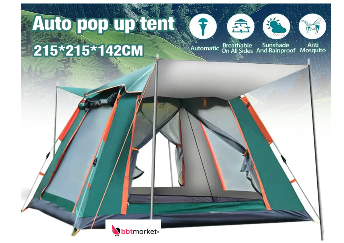 Pop Up Zelt 3-4 Personen Automatik Campingzelt Kuppelzelt Wasserdicht