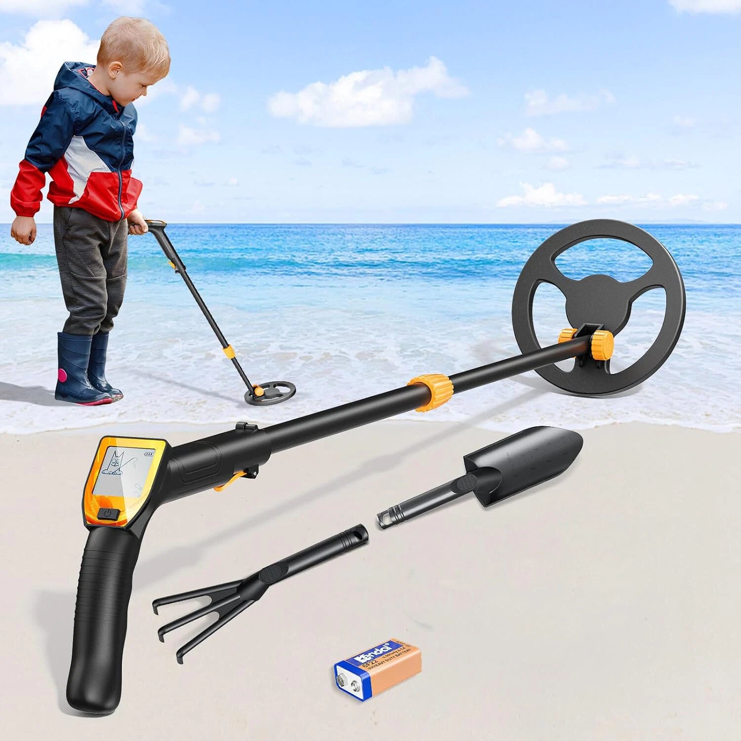 Metal detector with LCD Gold Metal Detector Gold Prospector Treasure Hunt Finder 