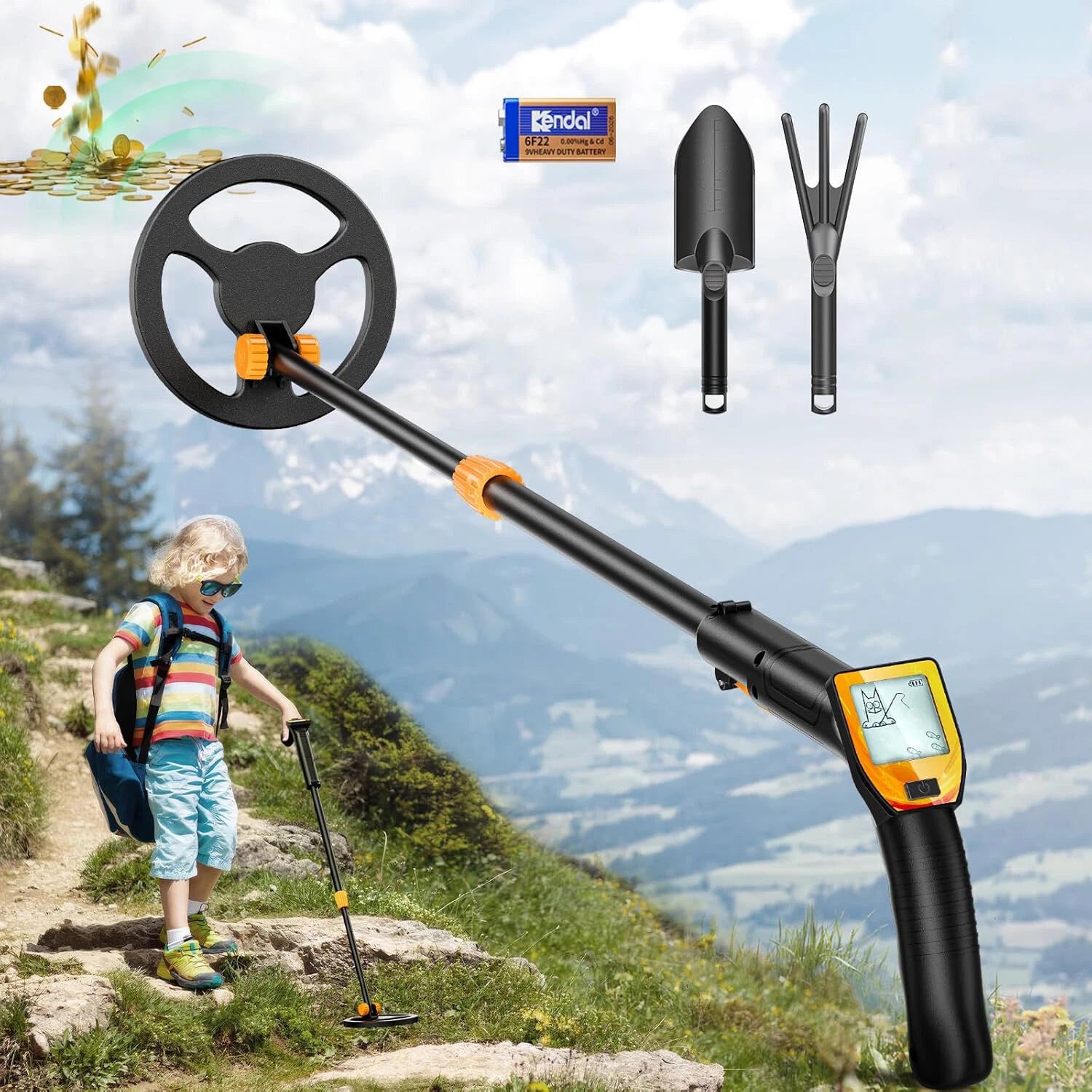 Metal detector with LCD Gold Metal Detector Gold Prospector Treasure Hunt Finder 