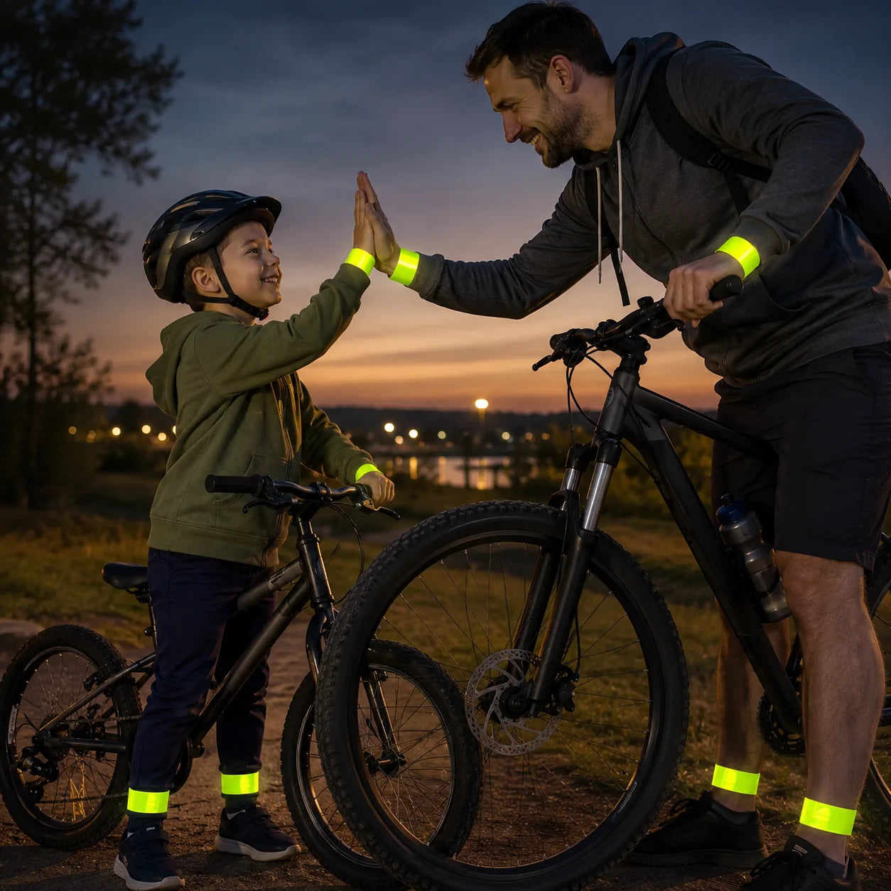 Reflektierendes Sicherheitsband Gelb 30 cm – Reflektorband für Joggen, Laufen & Radfahren – 1 oder 10 Stück