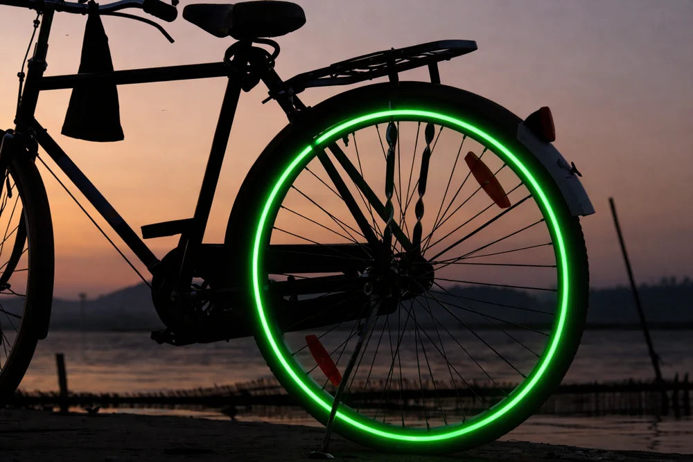 Reflektorband 8m x 1cm Selbstklebend Reflexband Fahrrad Auto Motorrad Grün