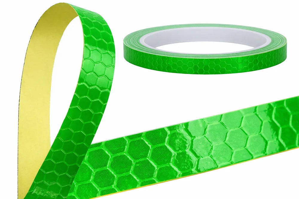 Reflektorband 8m x 1cm Selbstklebend Reflexband Fahrrad Auto Motorrad Grün