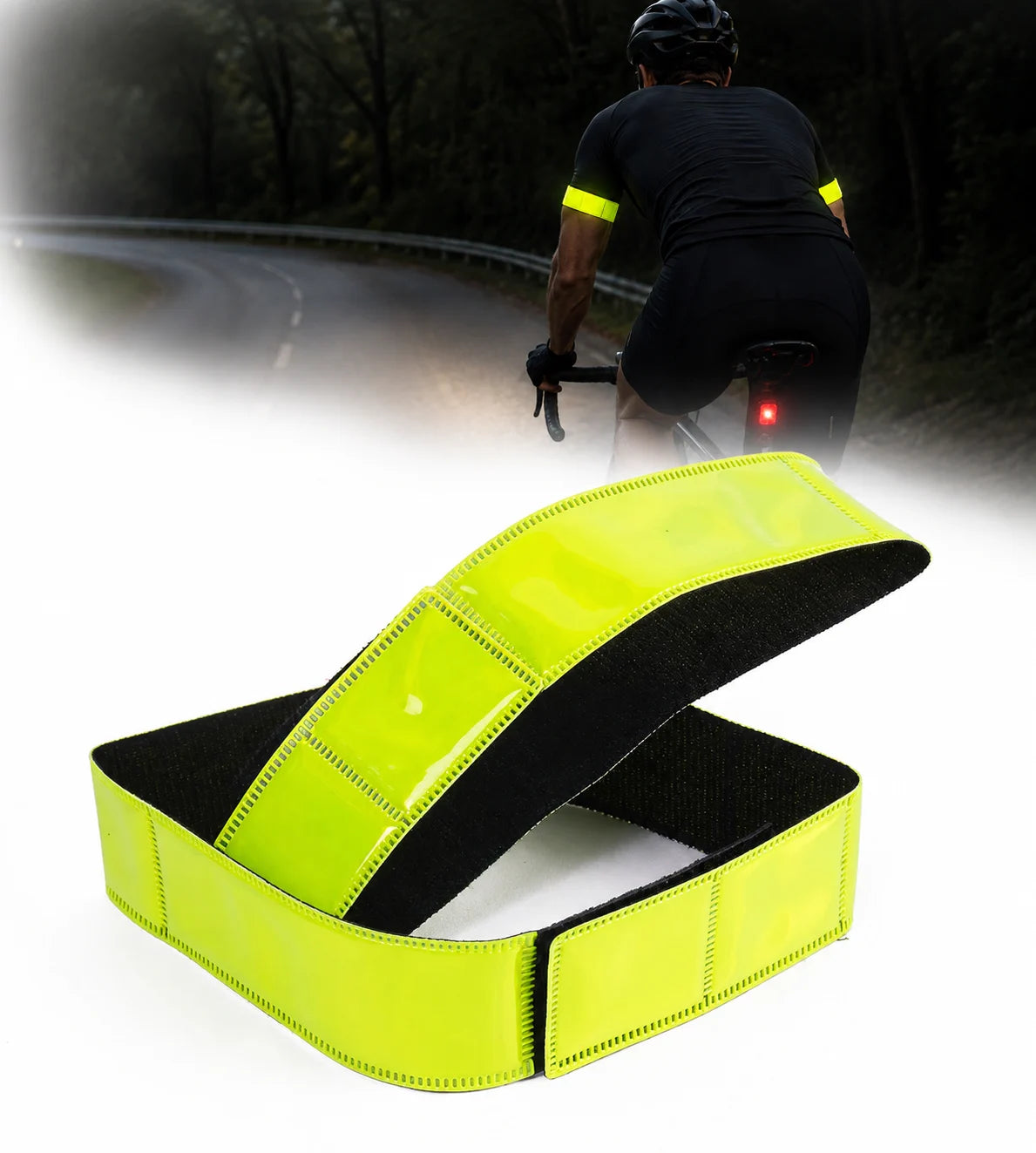 2x Reflektorband Leuchtarmband Reflexband Reflektierendes Band Joggen Fahrrad