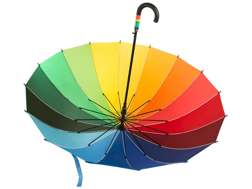 Regenbogenschirm Automatik Regenschirm XXL 115cm Windfest Bunt
