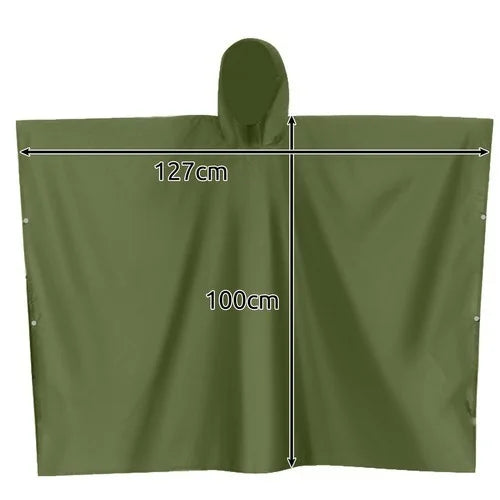 Regenponcho mit Kapuze wasserdicht wiederverwendbar Unisex für Outdoor Camping Festival