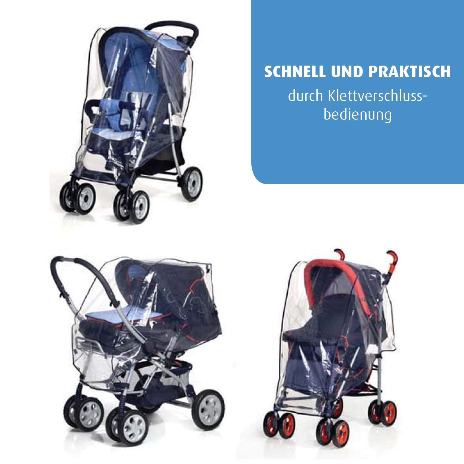 Reer PEVA universal rain cover, for strollers, pushchairs, buggies NEW OVP 