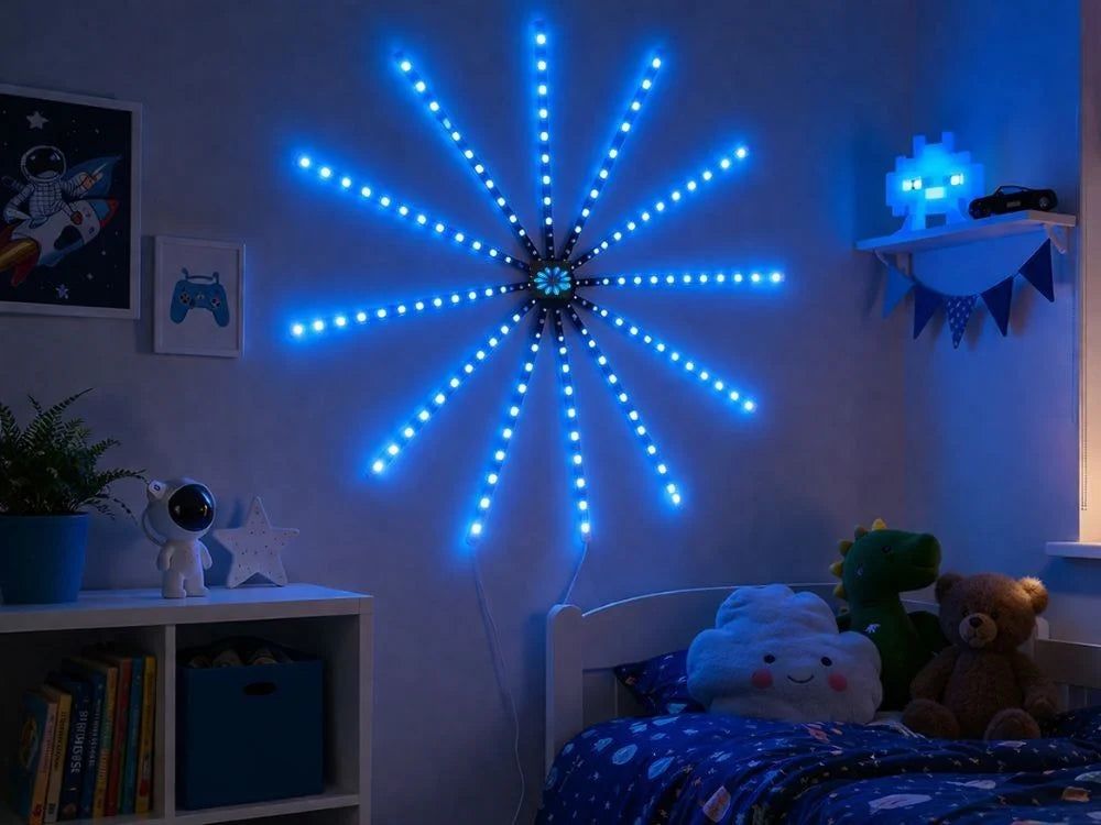 RGB IC LED Feuerwerk Lichterkette Bluetooth Musik Traumfarben USB Licht