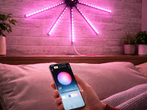 RGB IC LED Feuerwerk Lichterkette Bluetooth Musik Traumfarben USB Licht