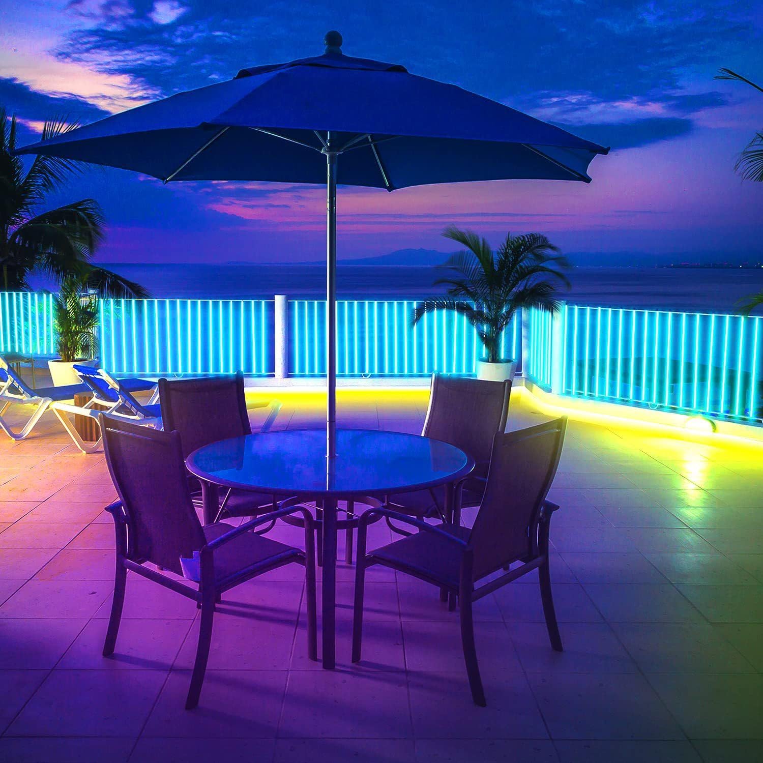 RGB LED Neonstreifen 5m – Flexibel, IP67 Wasserdicht & Bluetooth Steuerung