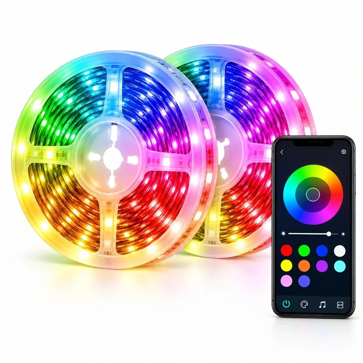 RGB LED Strip Bluetooth App Fernbedienung Musik Sync Lichtband 3-40m