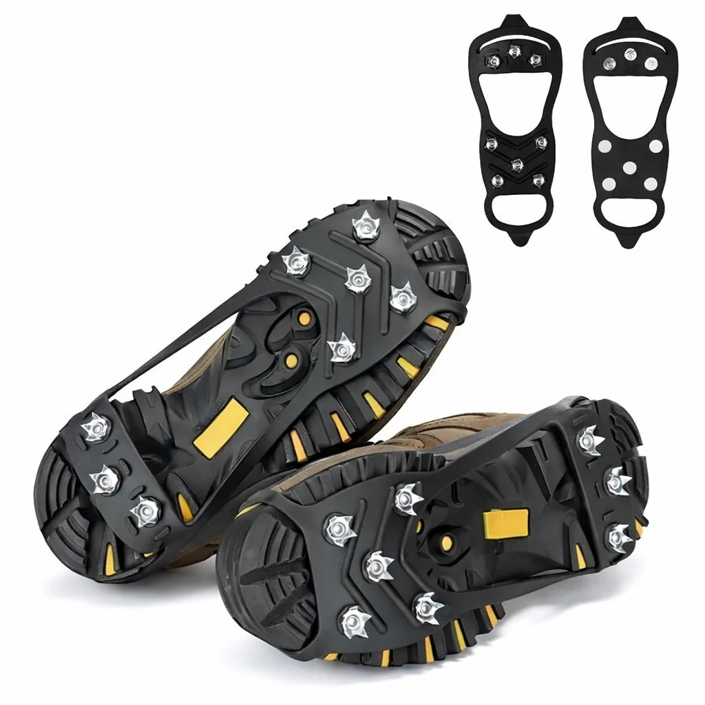 Rutschfeste Schuhüberzüge Spikes 8 Edelstahlzähne Winter Größe L 40-46