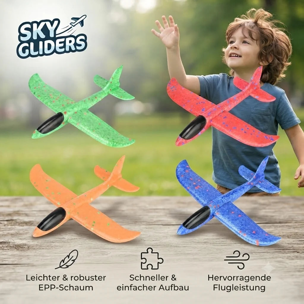 Schaumstoff Flugzeug mit Katapult Wurfgleiter Segelflugzeug Outdoor Kinder