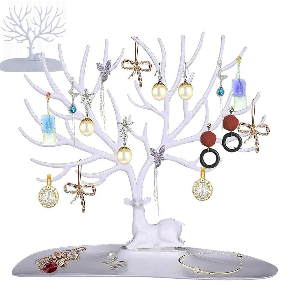 Schmuckständer Hirschbaum Weiß Organizer für Armbänder Ohrringe Ketten 💎