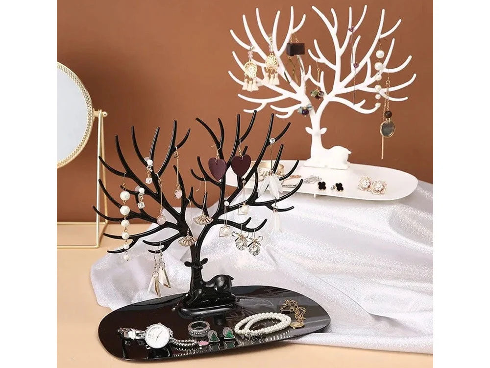 Schmuckständer Hirschbaum Weiß Organizer für Armbänder Ohrringe Ketten 💎