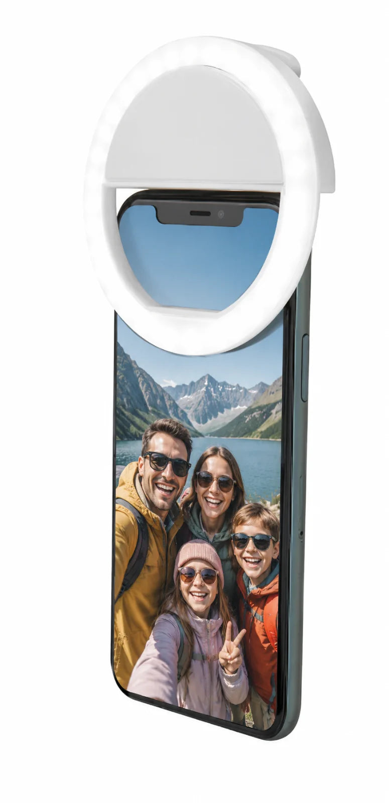 Selfie Ringlicht LED Clip Smartphone Tablet 36 LEDs USB Wiederaufladbar