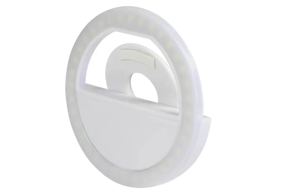 Selfie Ringlicht LED Clip Smartphone Tablet 36 LEDs USB Wiederaufladbar