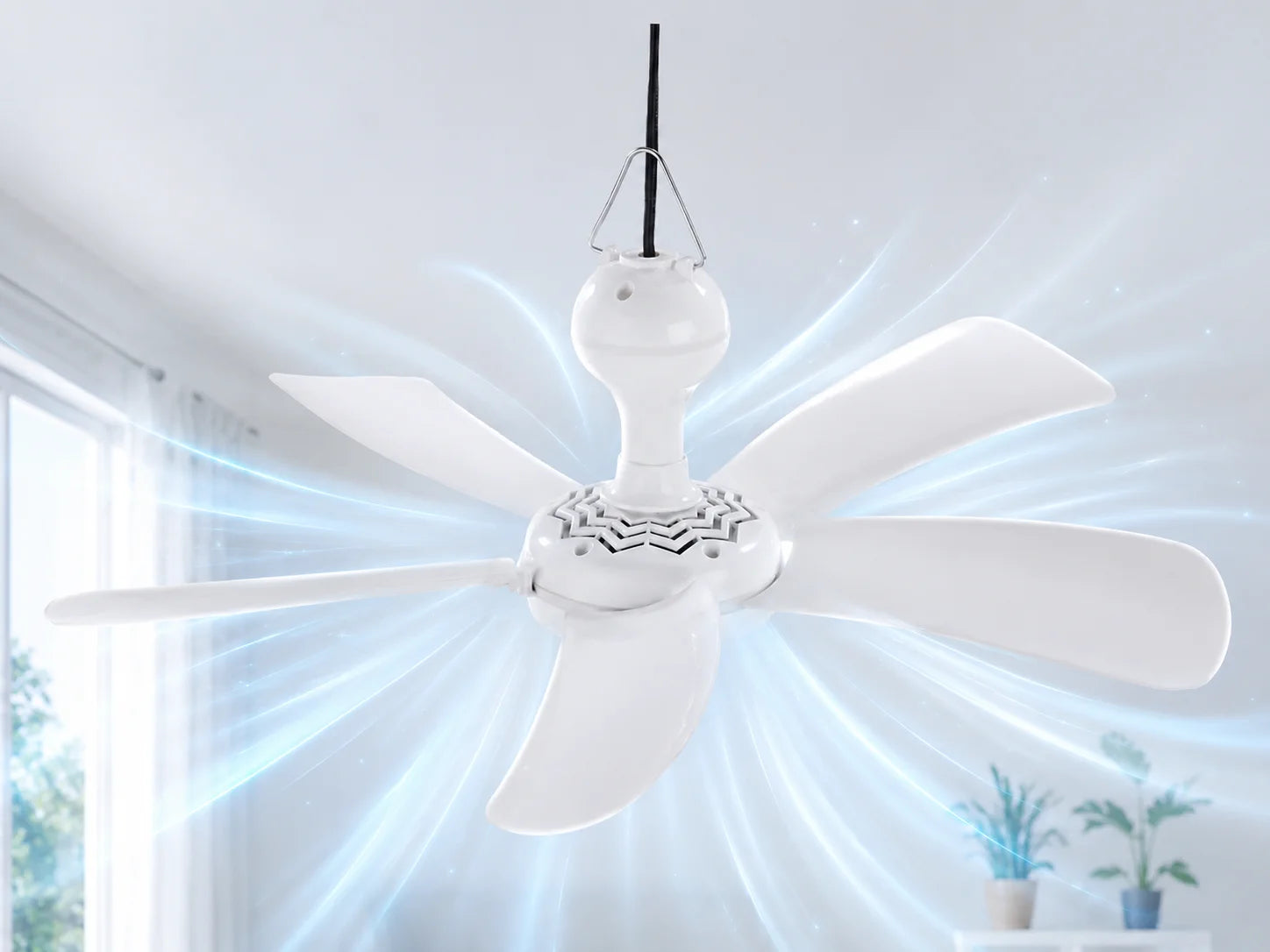 Sichler Deckenventilator Camping Ventilator 41cm Leise 230V zum Hängen