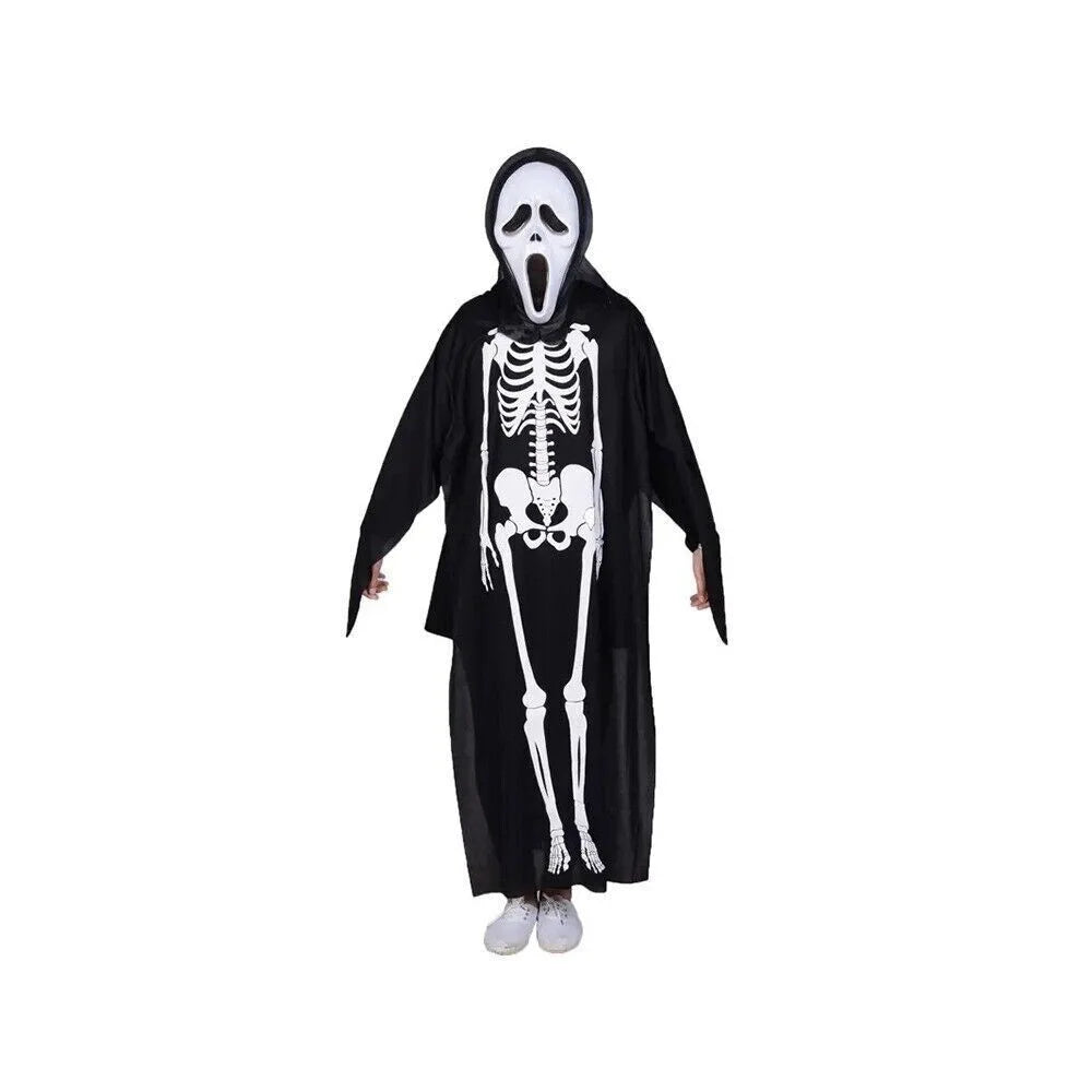 2 stück Gruseliges Skelett Kostüm Kinder Damen Halloween Karneval Verkleidung Outfit 🦇✨