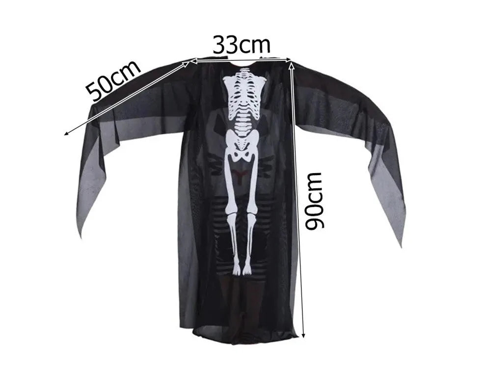 Skelett Kostüm Damen Kinder Halloween Karneval Verkleidung Cosplay Jumpsuit 🎃👻