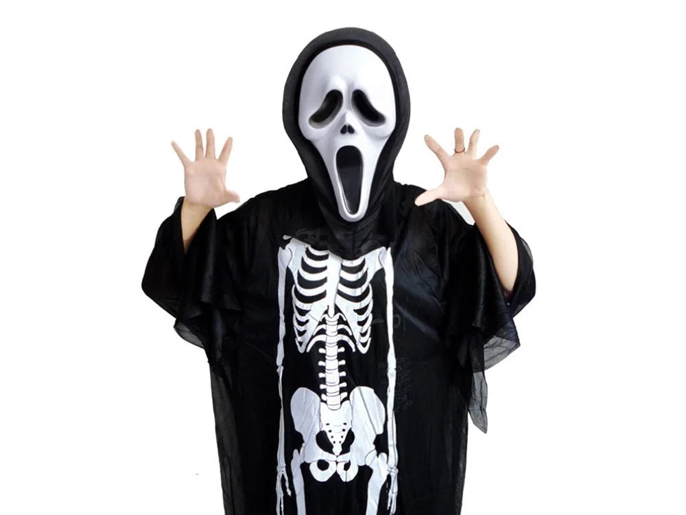 Skelett Kostüm Damen Kinder Halloween Karneval Verkleidung Cosplay Jumpsuit 🎃👻