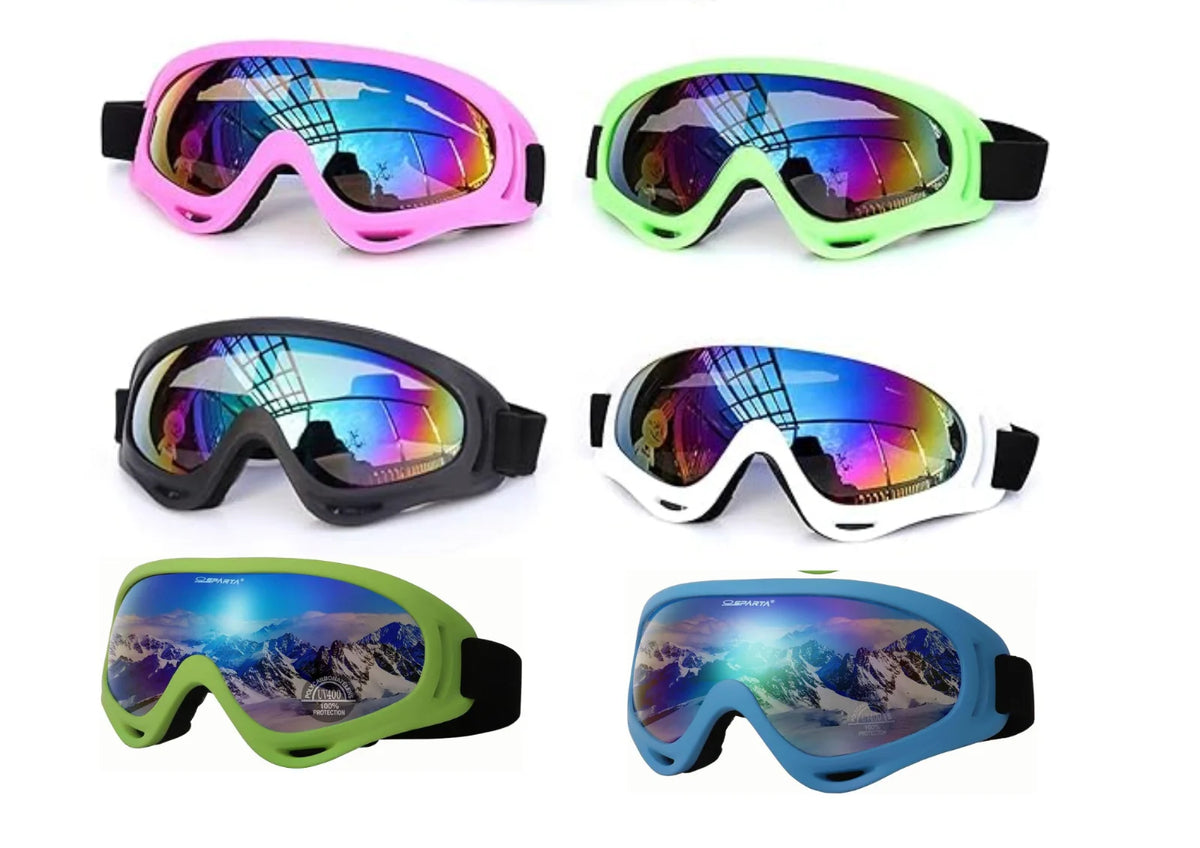 Skibrille UV400 Snowboard Brille Anti Fog Verspiegelt Getönt Damen Herren S2 S3